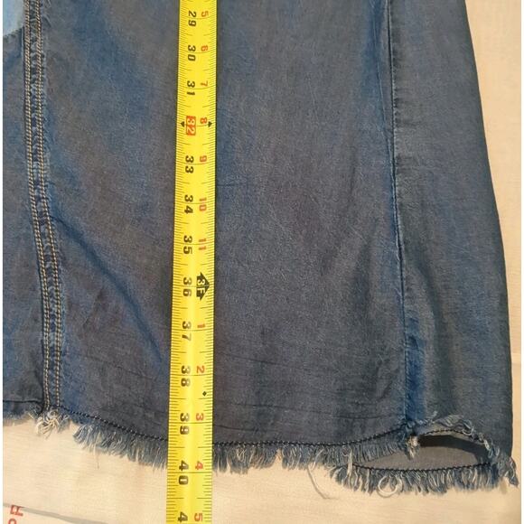 Inc International Concepts Sz 8 Whimsigoth Chambray Denim Patchwork Maxi Skirt - Picture 12 of 15